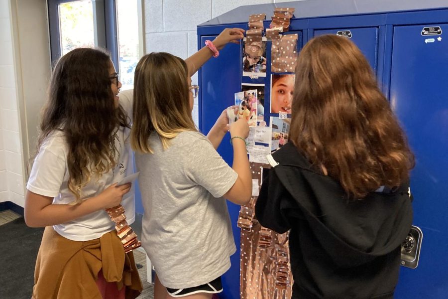 Decorating lockers is a time-honored tradition to celebrate birthdays during middle school.